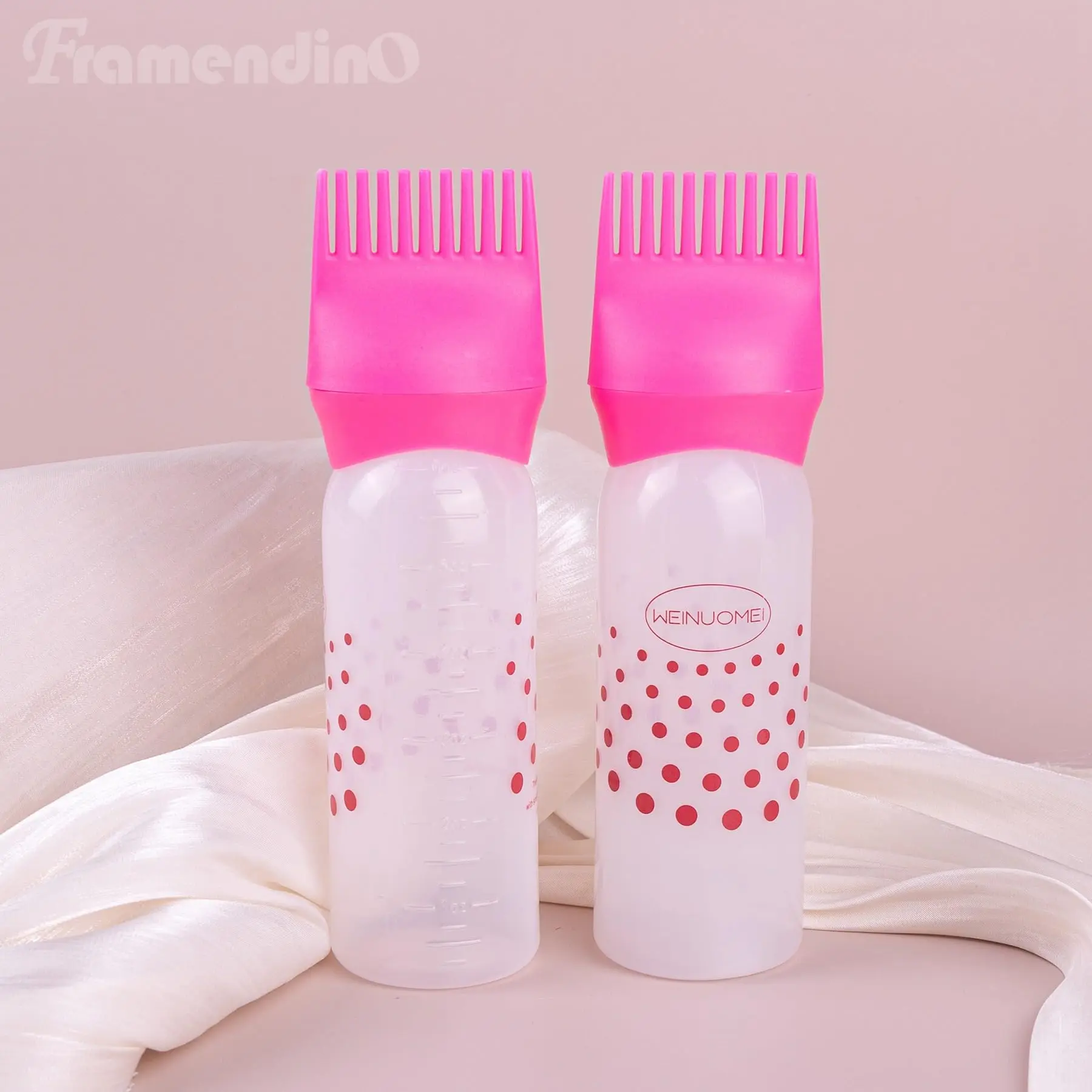 Hair Dye Applicator Bottle 120ML Plastic Dyeing Shampoo Bottle Oil Comb Brush Styling Tool Hair Coloring Tools