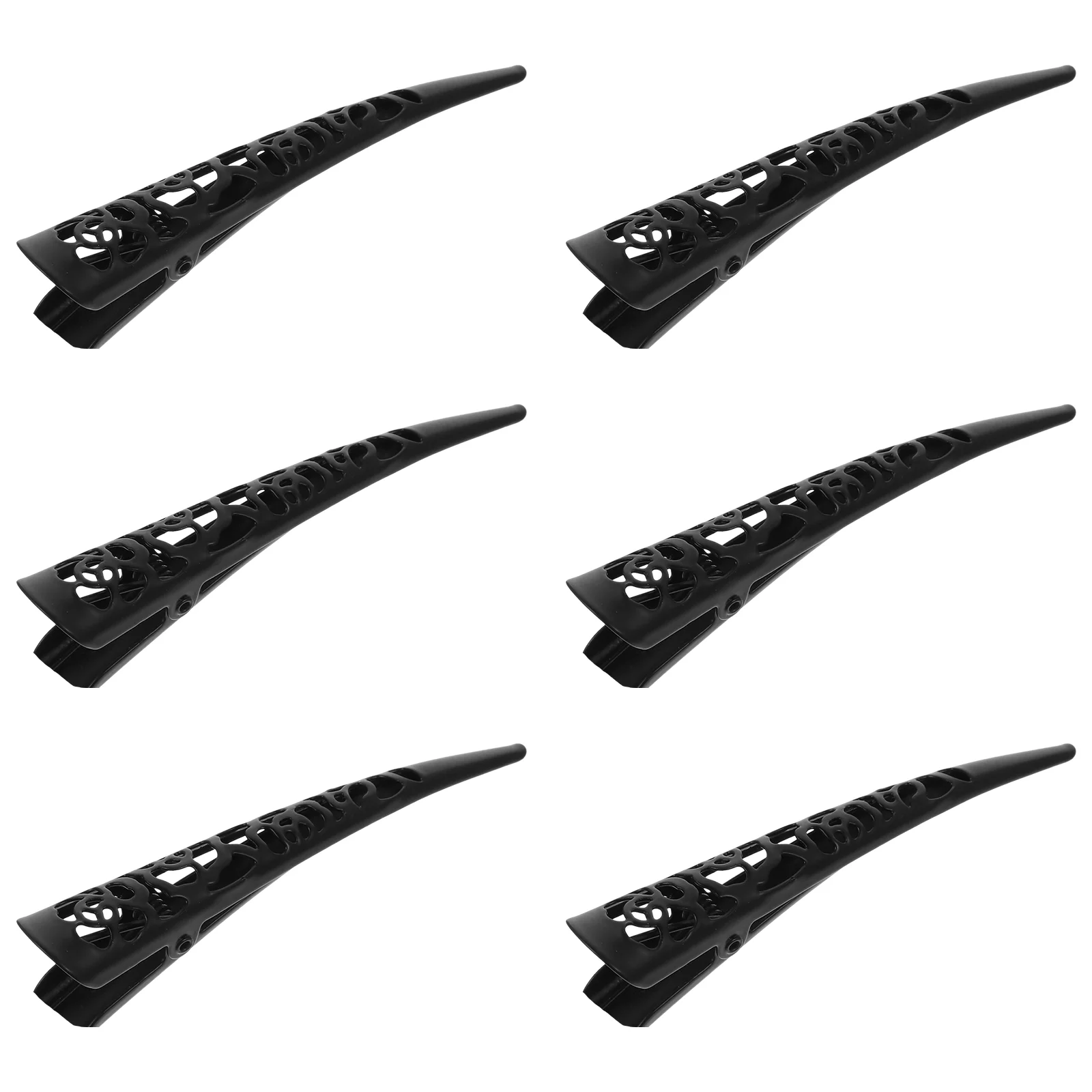 

6 Pcs Metal Sharp-billed Clip Miss Bobby Pins Black Hair Nonslip Salon