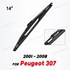 Wiper 14" Rear Wiper Blade For Peugeot 307 2001 - 2008 Windshield Windscreen Rear Window 1