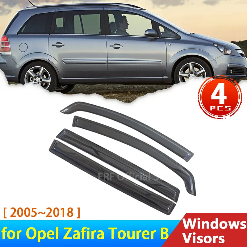 4x Car Windows Visors for Vauxhall Opel Zafira Tourer B 20052014