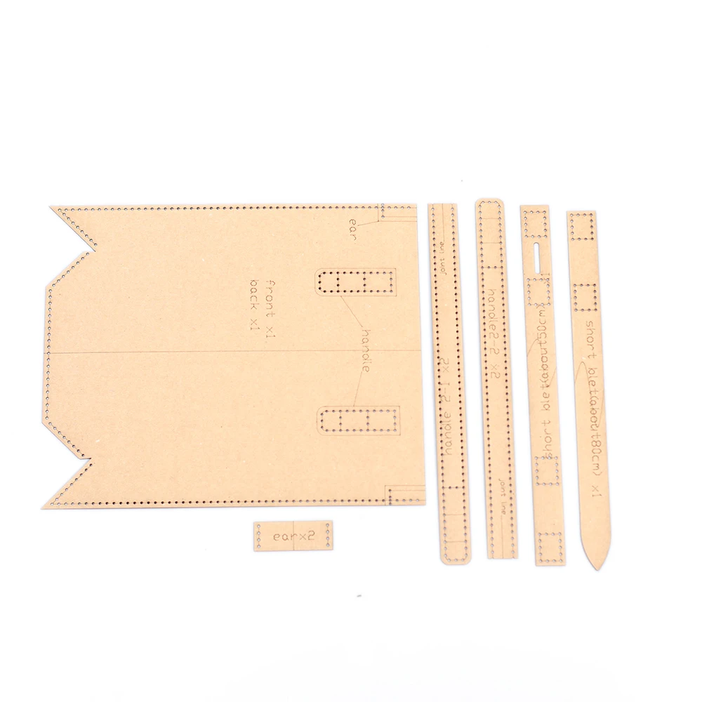 Women Shoulder Bag Sewing Pattern Leather Craft Die Cutting Template 19.5x13x6cm