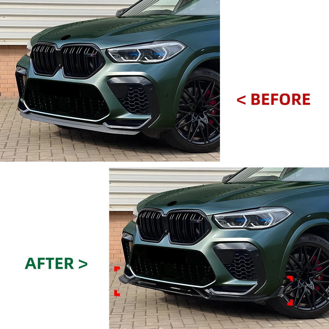 프론트 범퍼 립 스플리터 디퓨저 프론트 립 스포일러 바디 키트 개조 바디 키트 BMW X6M F96 2019-2023용