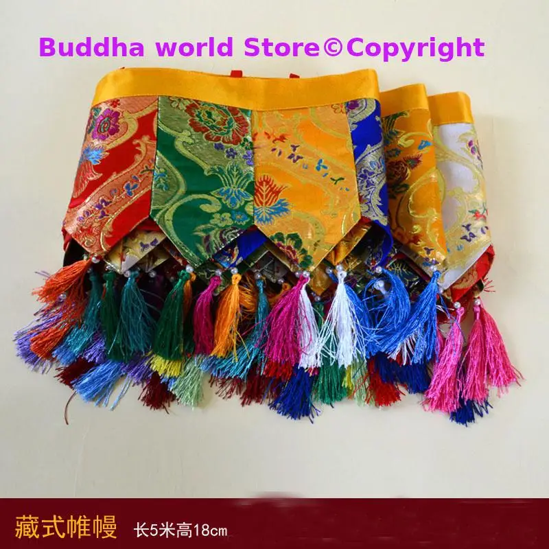 

500cm Wholesale Buddhist supply Buddhism HOME Temple Altar buddha hall Wall enclosure Deco Enclosing Tapestry draperies curtain