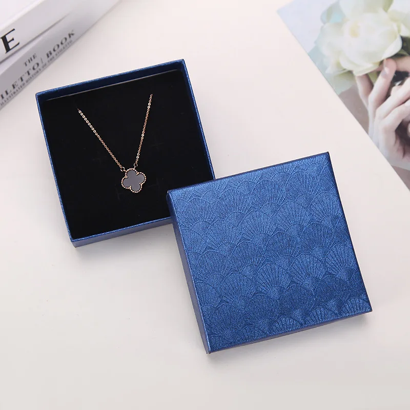 24 Stück hochwertige Schmuckschatullen mit Muschelmuster zum Valentinstag für Halsketten und Ringe, kreative Verpackungsboxen mit Himmel-und-Erde-Deckel – Detail 4