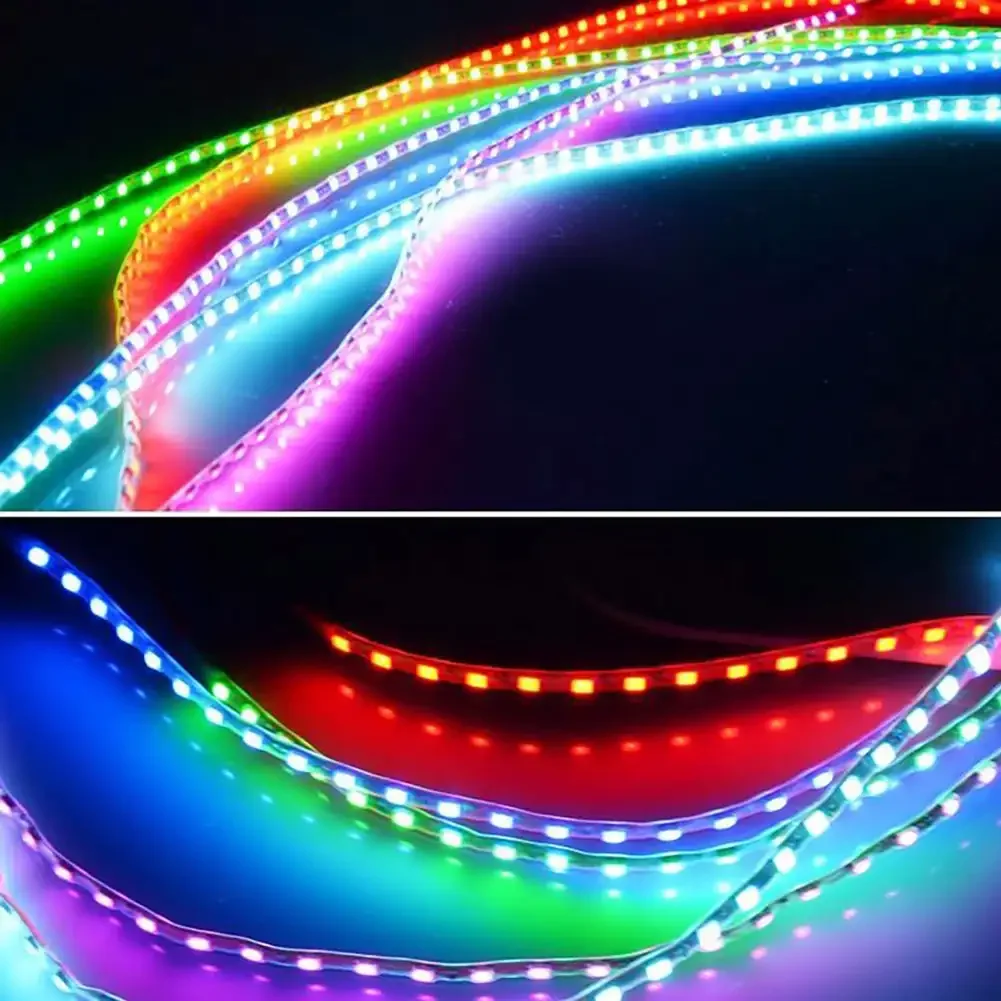 12V Motorcycle LED Ambient Strip 90cm 90SMD LED Colorful Light Strip 3528 Flexible Tape Lamp Car Interior Atmosphere Lights motorcycle led lights led lamp strip led atmosphere light