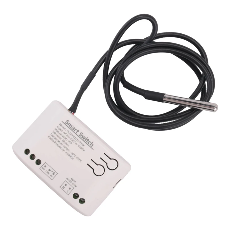 Tuya Smart Zigbee Switch With Temperature Sensor Passive Dry Contact Zigbee Relay Work With Home Assistant - 1