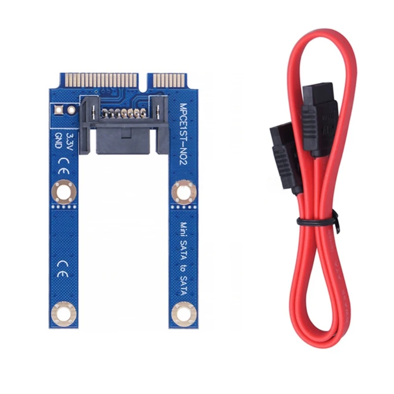 

1PC MSATA Adapter Mini PCI-E SSD Slot to 7Pin Converter Card