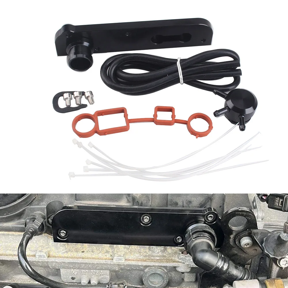 Set Adattatori Pcv Per Audi Vw 2.0 Tfsi Ea113 Soluzione Coppia Motore Adattatore Pcv Billet Con Coperchio Kit Boost