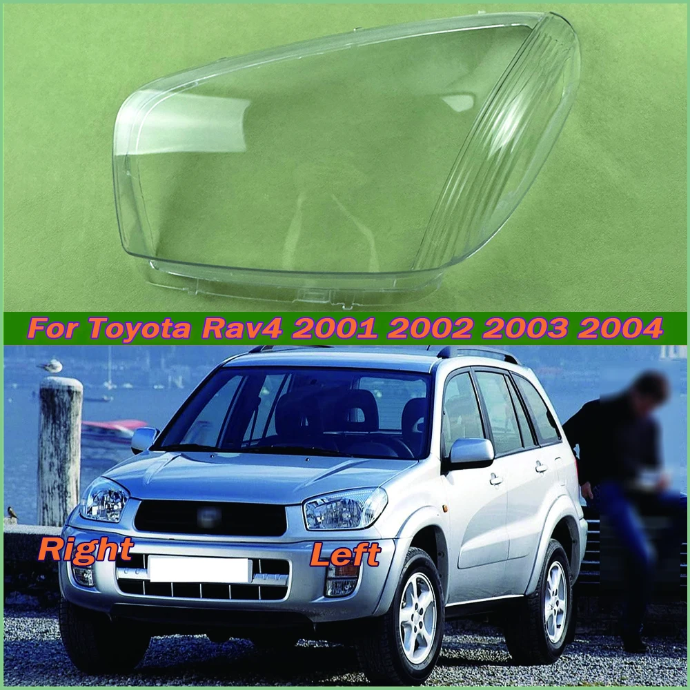 

For Toyota Rav4 2001-2004 Front Headlight Cover Transparent Lamp Shade Headlamp Shell Lens Plexiglass Replace Original Lampshade