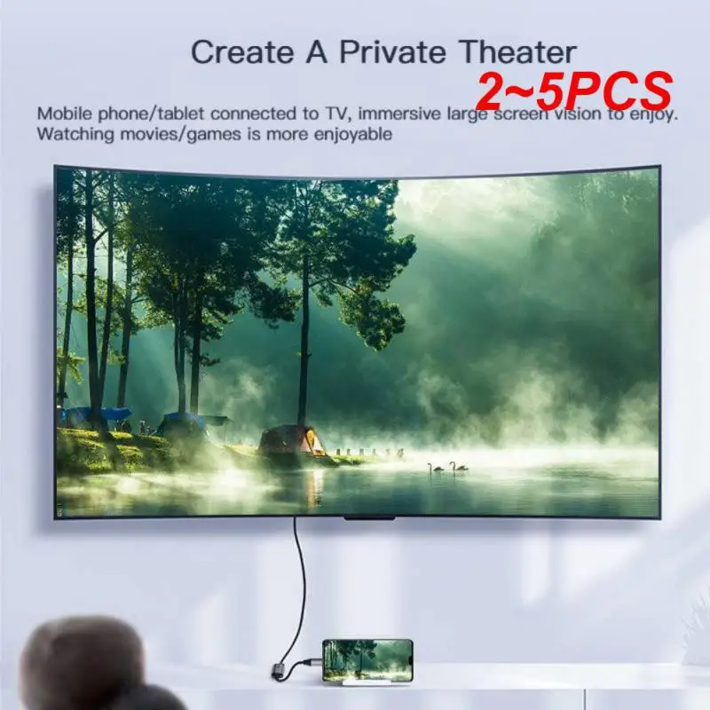 PC TV 전화 게임 영화용 양방향 스크린 프로젝션 컨버터, 8K @ 60Hz 어댑터, C타입-DP/미니 암, 짧은 라인, 2-5 개
