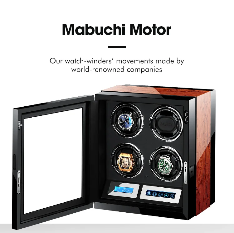 Sb4ba37158e3746528083011000523e41n Embers Watch Winder Wooden Shaker Automatic Winding Watch Storage Box 9 Slots Safe Jewelry Collection Cabinet Display