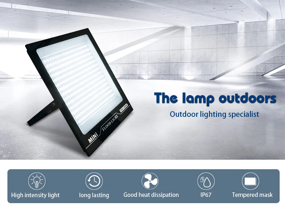 LED Flood Light 220V 10W 20W 30W 50W 100W 150W 200W IP67 Waterproof Outdoor FloodLights Sb4ba5b5de3484670b4055f8308abdeed7