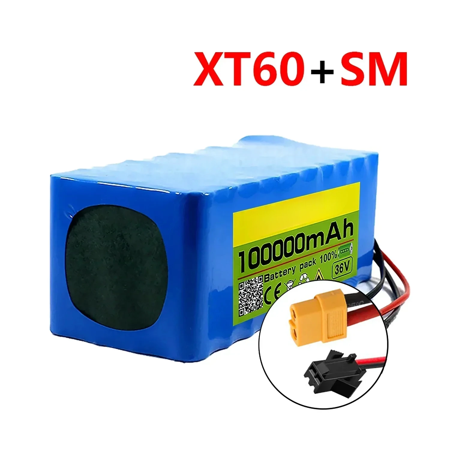 10S4P 100Ah Lithium-Batterie, 36V, große Kapazität, für Fahrräder und Elektroroller, inklusive BMS XT60-Buchse und Ladegerät – Detail 7