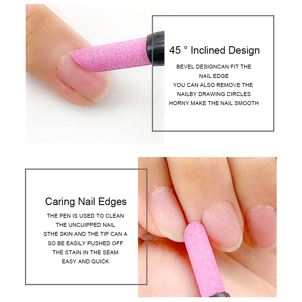 Quartz Stone Scrub Nail File Rods Cuticle Remover Dead Skin Remover Manicure Tools