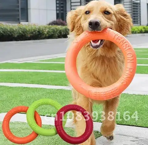

Dog Training Ring Puller EVA Pet Flying Discs Resistant Bite Floating Toy Puppy Outdoor Interactive Game Playing Products Supply