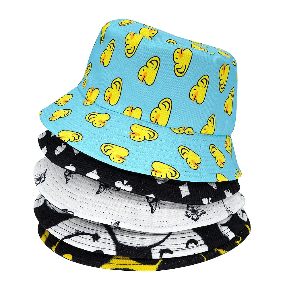 Adorable Cartoon Goose Bucket Sun Fishing Hat (Choose Style) https