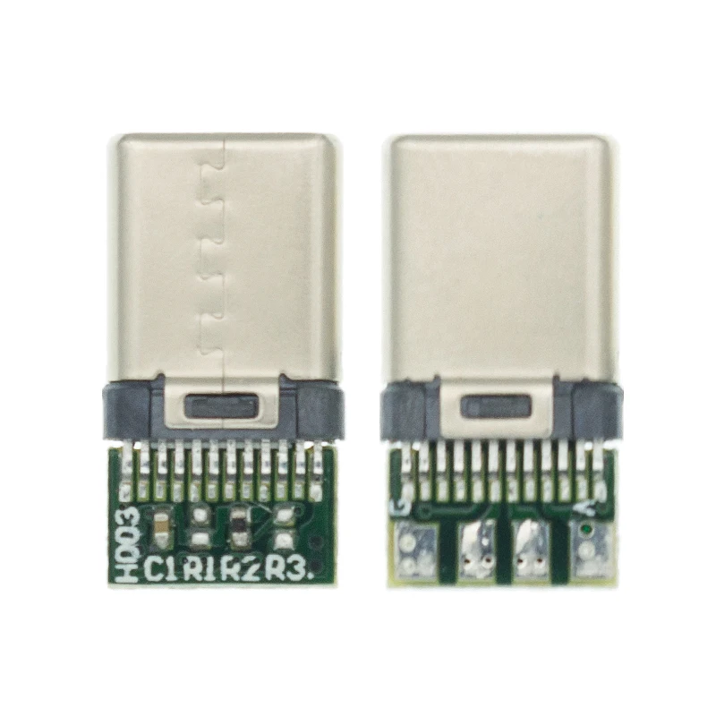 10 шт., USB 3.1, разъем типа C, 24 штырька, штырь/гнездо, для припоя провода и кабеля, 24 штырька, поддержка печатной платы