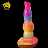YOCY Large Fantasy Wolf Dildo Big Knot Silicone Sex Toy Luminous Anal Plug For Women Men Colorful Dildos Protaste Massager 1
