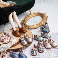 Blythe Baby Shoes Mini Toy Accessories OB22 Shoes Checker Shoes Small Cloth UFDOLL Mini Body OB24 Handmade Cowhide Shoes 1