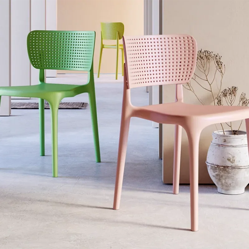 

Nordic Modern Dining Chairs Plastic Comfort Backrest Dining Chairs Mid Century Modern Sillas De Comedor Home Furniture ZSDC