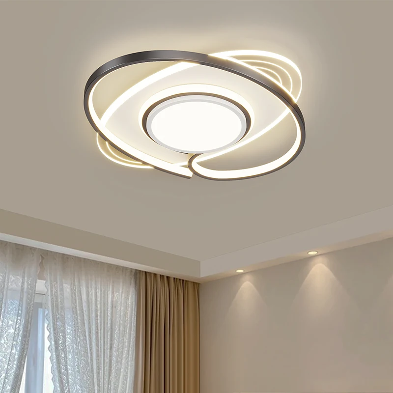 

Современный потолочный светильник, минималистский ультратонкий светильник для гостиной, спальни, встроенное Интеллектуальное освещение, украшение