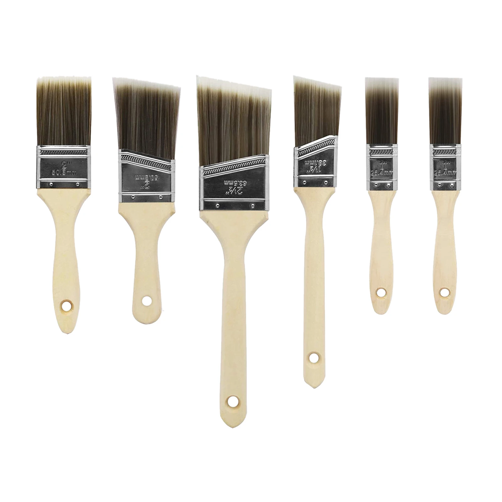 

Home DIY Ergonomic Portable Ceramic Glaze Brush Set Nylon Bristle Painter Easy Grip Beginners Wall Treatment Multifunction