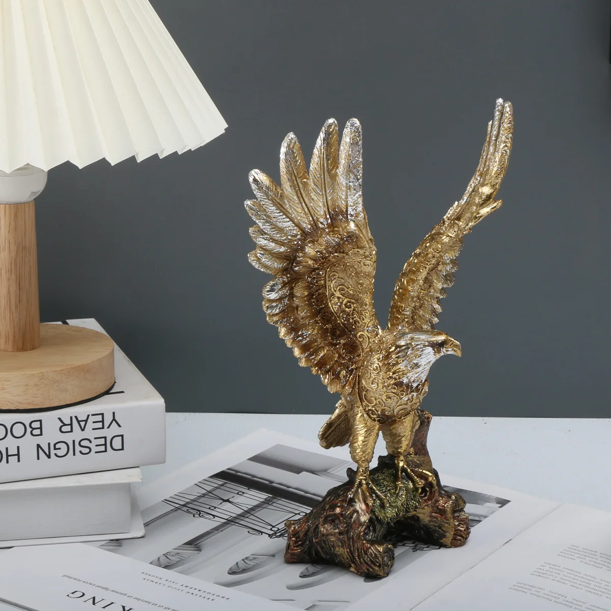 Resin Ornaments 1pc American Style Eagle Wings Exhibition Decoration Crafts Grand Exhibition Opening Housewarming Home Furnishings