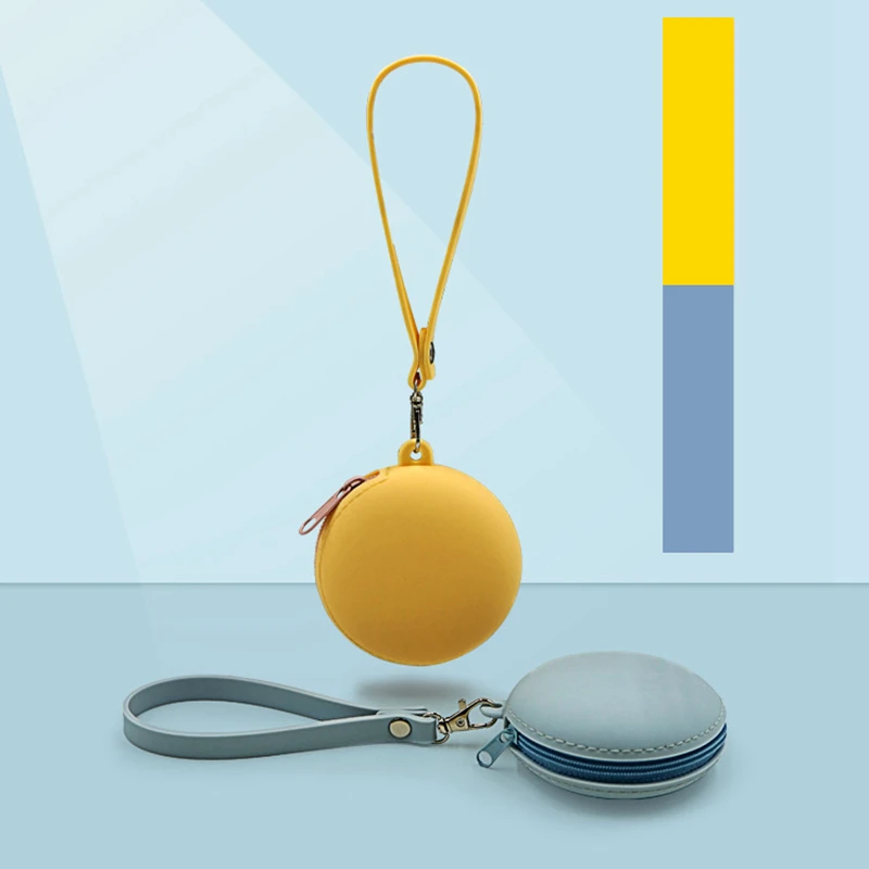 Small Purse Silica gel Handbags For Women Round Shape Mini Luxury Designer Female Messenger Coin Purse 4