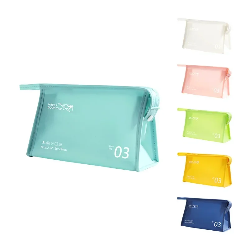 New Jelly Series Makeup  PVC Waterproof Storage Bag Makeup Bag Simple Solid Color Makeup Bag 5
