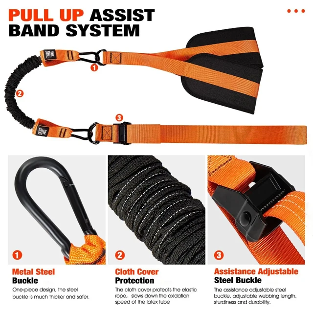 Pull Up Assistance Bands, Heavy Duty Resistance Band for Pull Up,Knee Rest, Bands for Pull Up Assist for Strength Training 3