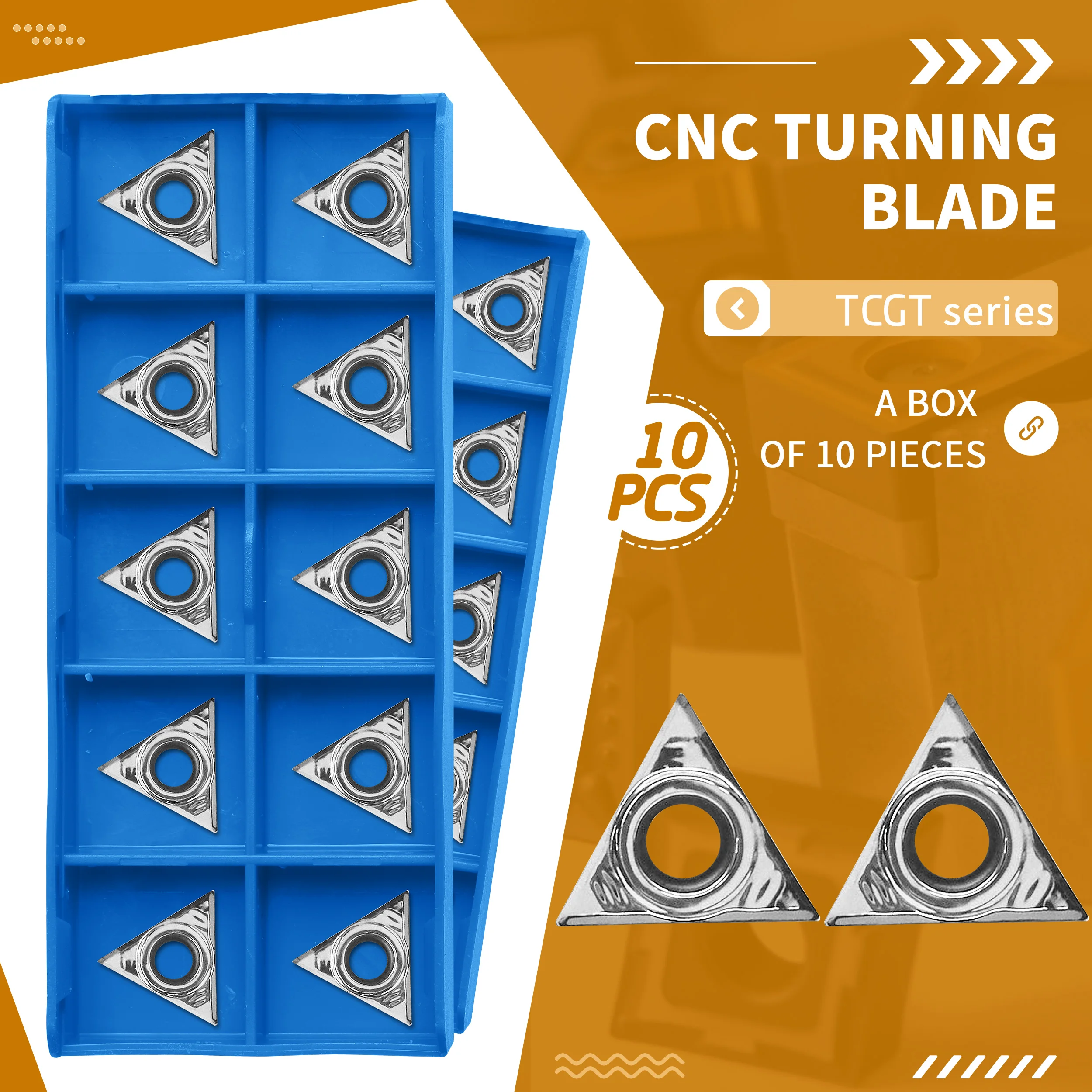 

TCGT090204 TCGT090202 TCGT090208-AK H01 CNC Lathe Small Triangle Carbide insert Machine Tools Aluminum Turning Milling Durable