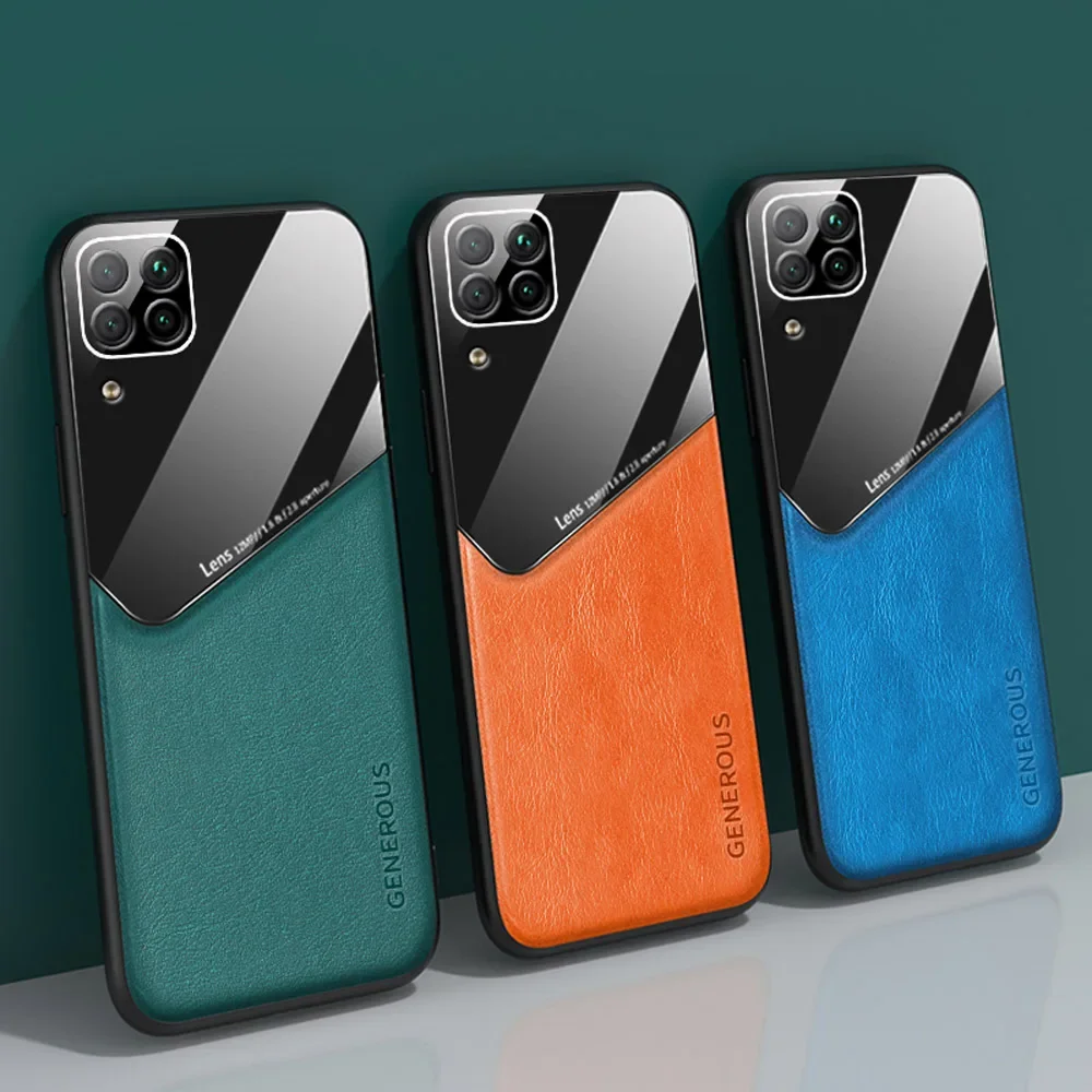 Shockproof Magnetic Leather Car Holder Case with TPU Bumper
