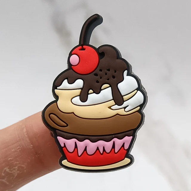 Dropshipping 1Pcs PVC Shoe Buckle Accessories Funny DIY Cute Food Shoes Decoration Jibz For Croc Charms Kids X-mas Gift T