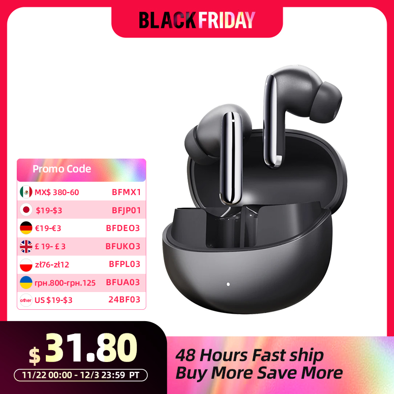 QCY MeloBuds Pro ANC Bluetooth 5.3 Earphones Wireless 46dB Hybrid ANC Hi-Res LDAC Earbuds 6 Mic Headphones 34H in-Ear Detection