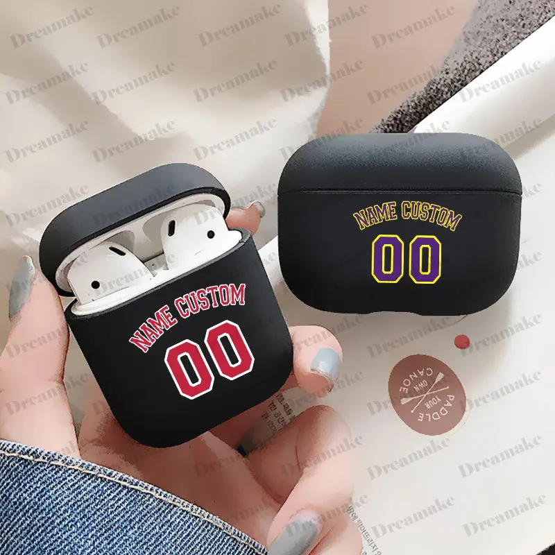 Custom Basketball Number Name Case for Apple Airpods 1 2 3 Pro 2 Earphone Box Silicone Protective AirPods Pro Case