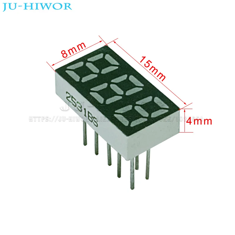 0.25 Inch 10Pins 2531AS 2531BS 3 Digits Bits 7 Segment Red LED Digital Display Digitron Common Anode Cathode C-C C-A 10pcs led digital tube display