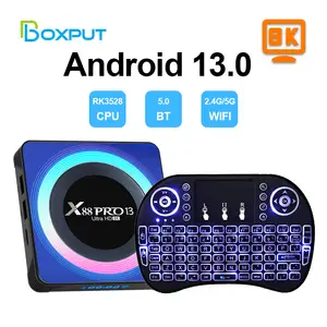 New 2024 H96MAX Android 13.0 TV Box, [4GB 64GB] RK3528 Quad-Core 64bit  Cortex-A53 Support 8K 3D Wi-FI 6 2.4G/5.8G BT 5.0 HDR Android Box