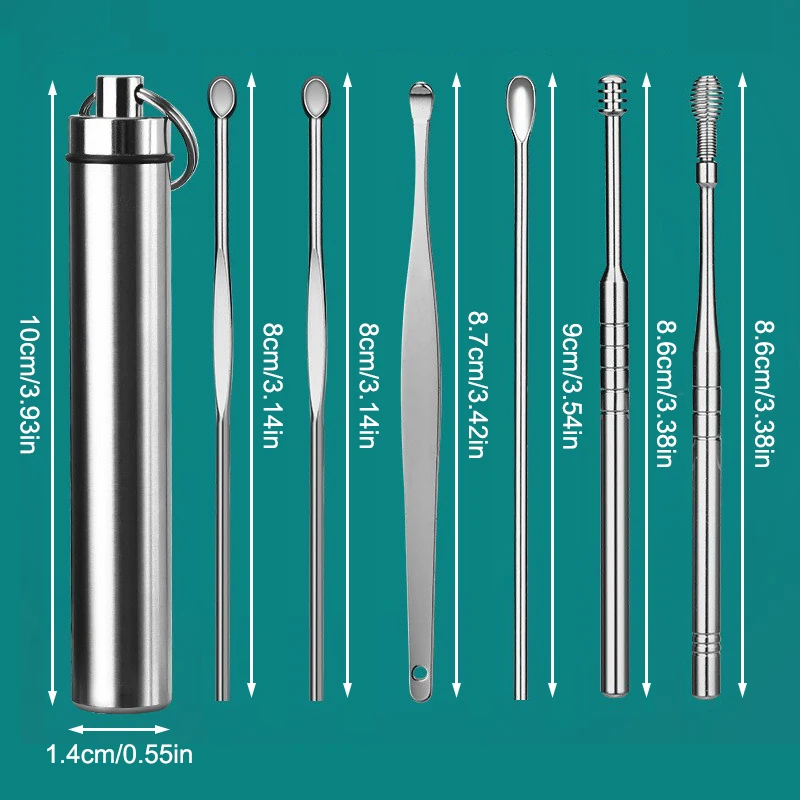 Ear Cleaner Set Earpick Ear Wax Remover Spoon Curette Cleaning Spiral Earpick Easy Earwax Removal Cleaner Kit Gadget ear cleaner set
