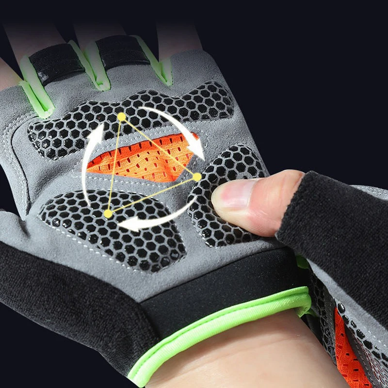 Breathable Anti-Slip Half Finger Cycling Gloves for Men and Women, Gym Mitten, Fitness, Sport, Training 3