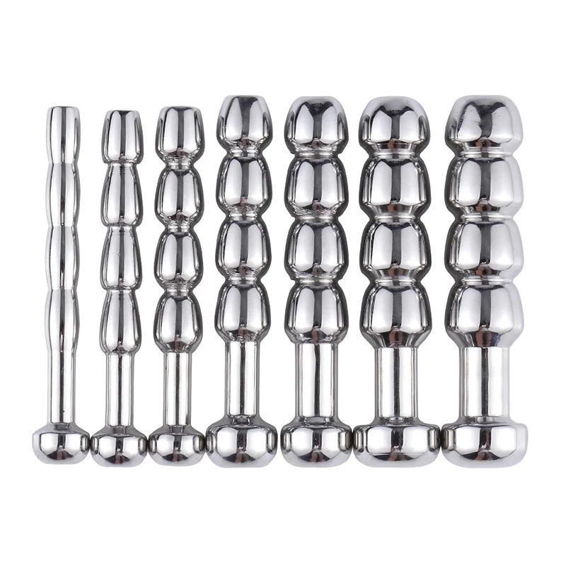 Urethral dilator silicone urethral dilator metal urethral catheter sounding penis plug insert horse eye stimulation penis trainer bdsm adult sex toys for men gay