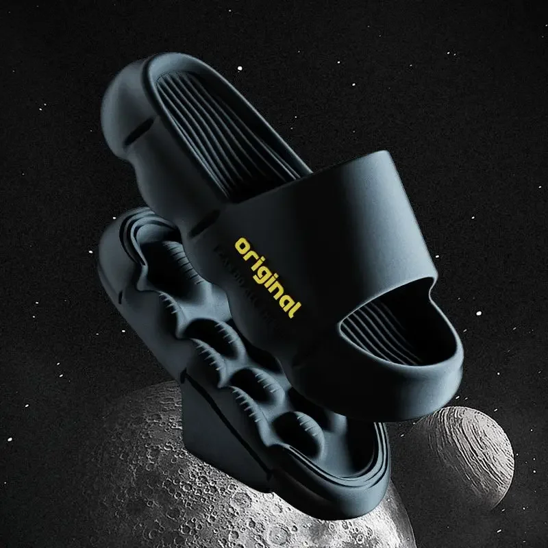 Men Slippers Summer Sandals Home Bathroom Anti-Slip Platform Outdoor Beach Shoes
