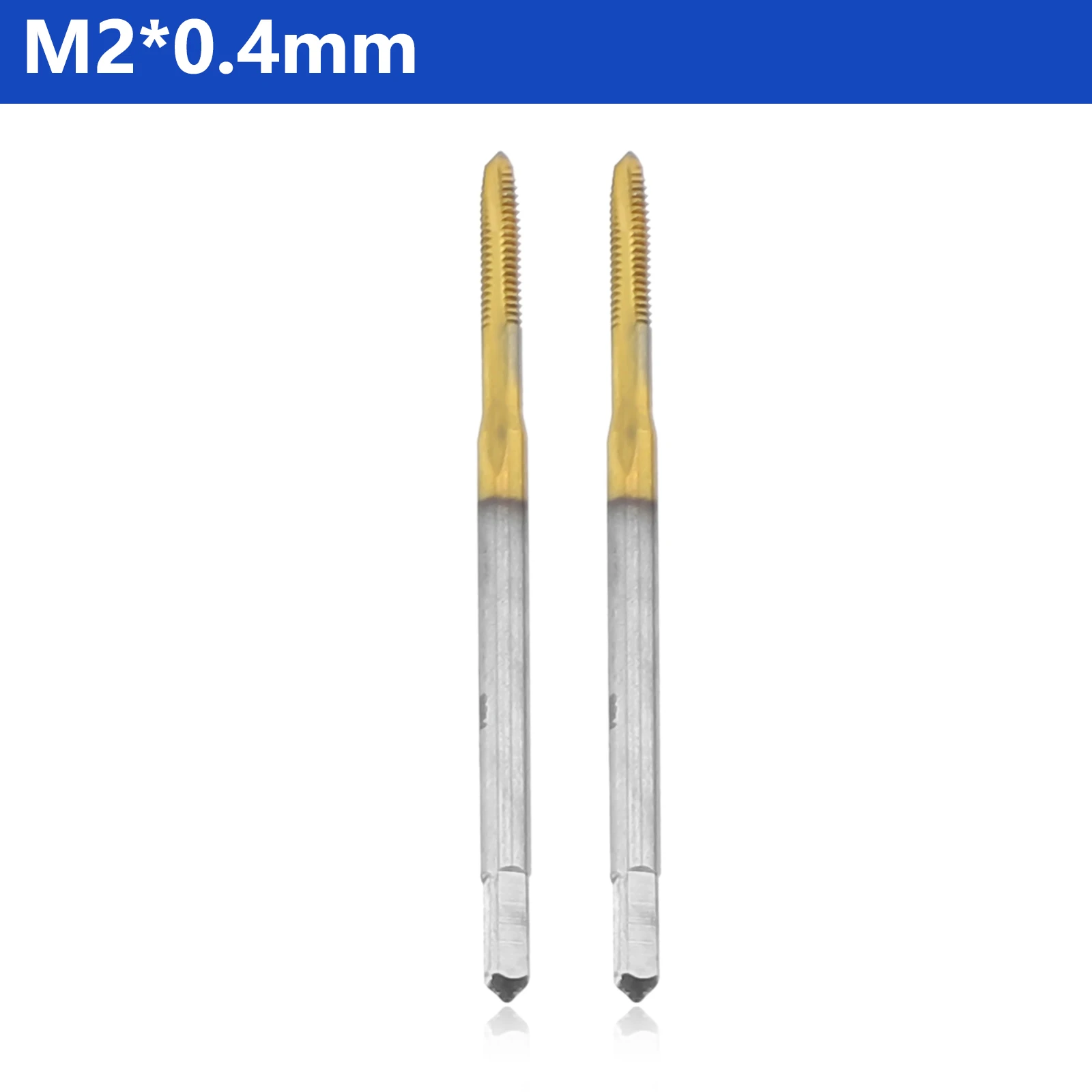 

2PCS Titanium Coating Screw Thread Tap Drill Bit M2-M12 Metric Straight Flute Metric Straight Flute Thread Tap Hand Tools