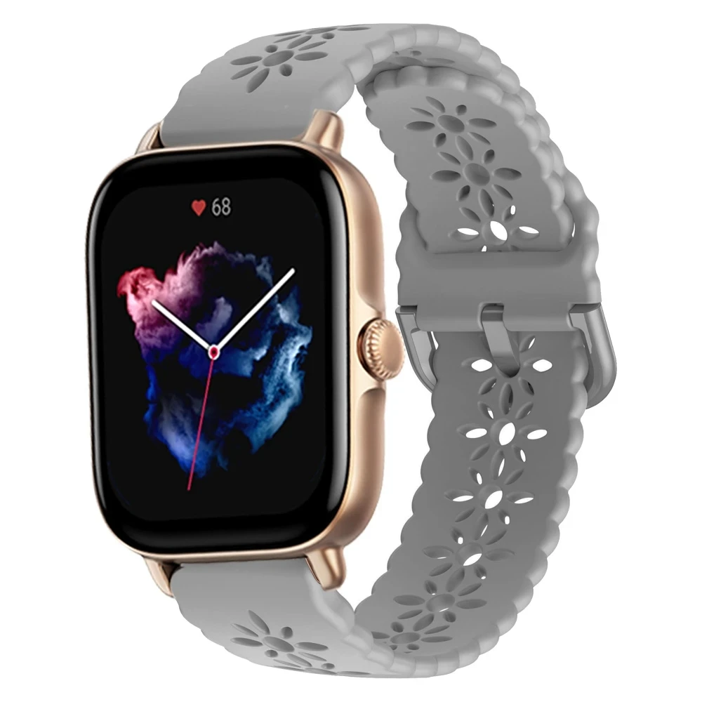 20mm Premium Silicone Smart Watch Band in Black