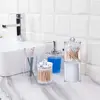 Clear Acrylic Makeup Pads Storage  Box with Lid Cotton Swab Jar Dispenser Cotton Ball Rounds Container Holder Bathroom Organizer 3