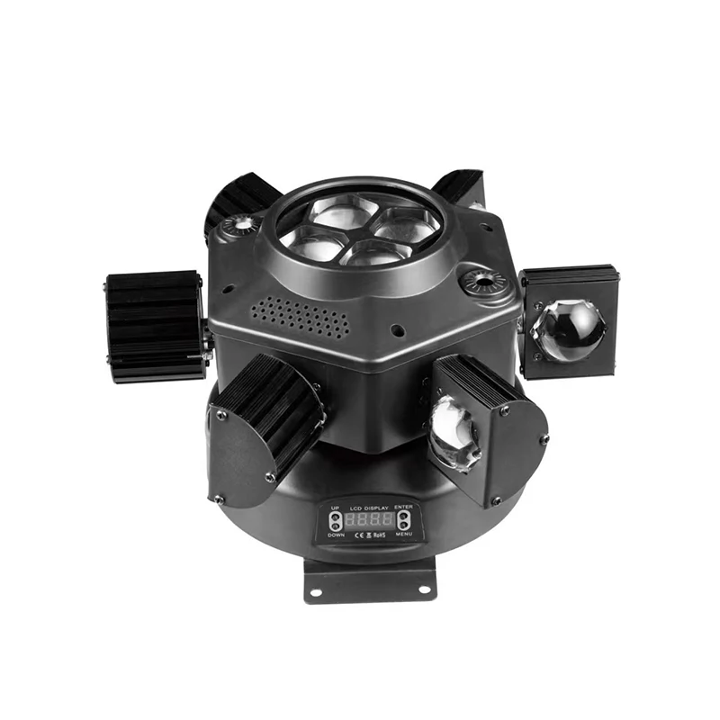 Disco Light Led Stage Light Mini Led Stage Light Moving Beam Light LED 10X10W 6 Head Moving Head Beam Light RG Laser Strobe Light DMX Stage Full Color Beam Rotating Disco Party Bar