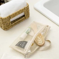 Nylon Mesh Beach Storage Bag Travel Portable Makeup Brush Toothbrush Toothpaste Storage Bag Case Container Bathroom Accessories 1