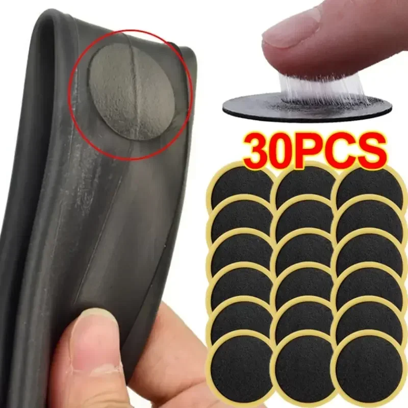 30/20/10PCS Glue-Free Bike Tire Patches - Quick Repair Kit for All Types of Bicycle Tyres, Durable and Easy to Use