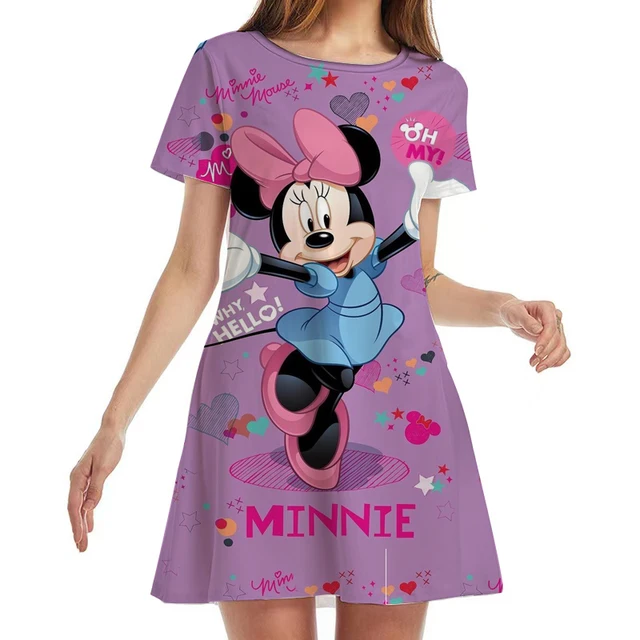 2022 Summer New Disney Minnie Mickey Loose Short Sleeve Round Neck