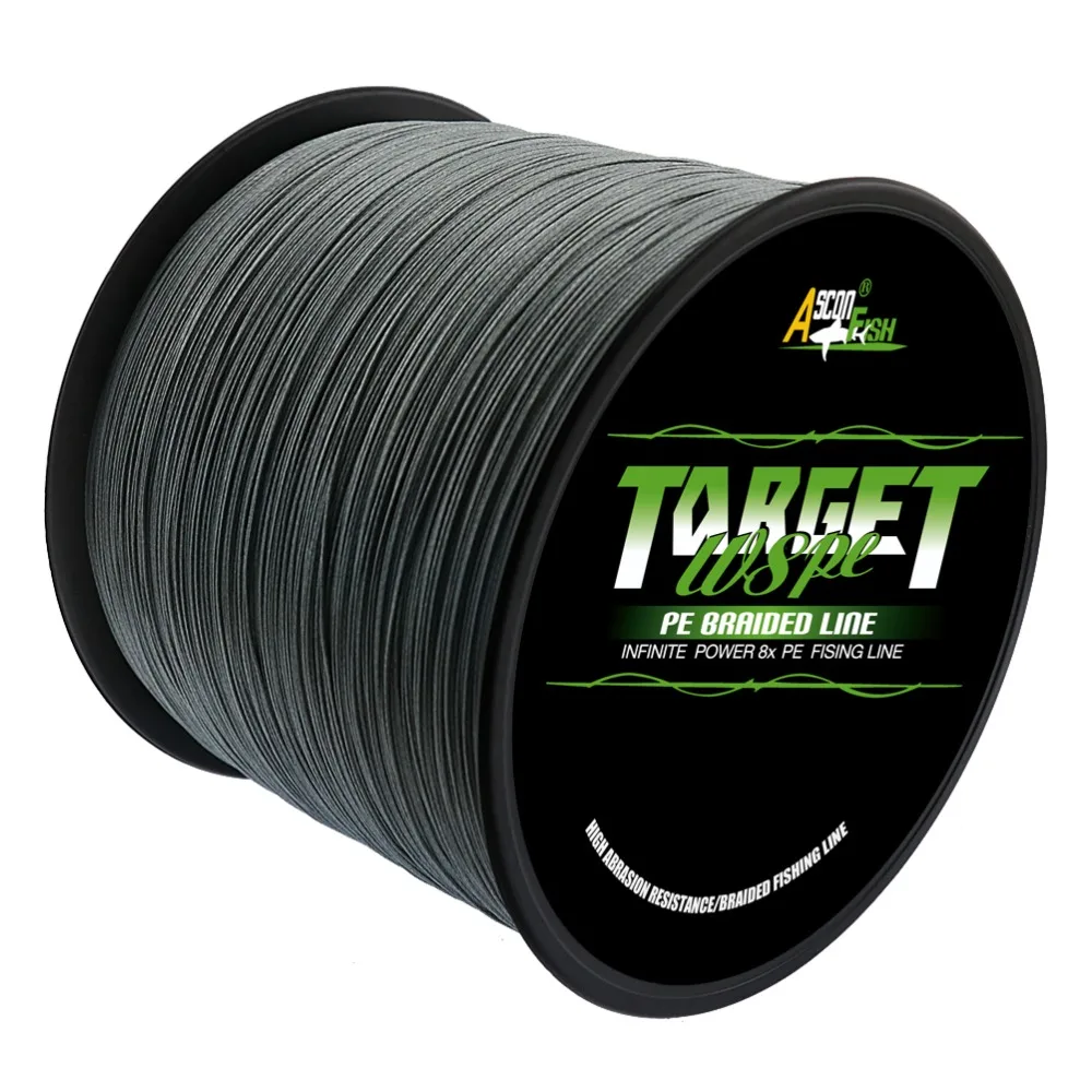 Fishing Line Ascon Fish Ultra Strong 8 Strand Braided Fishing Line 1000 m 1094 yd 8 Braids Multifilament Line 50 LB 80 LB 100 300