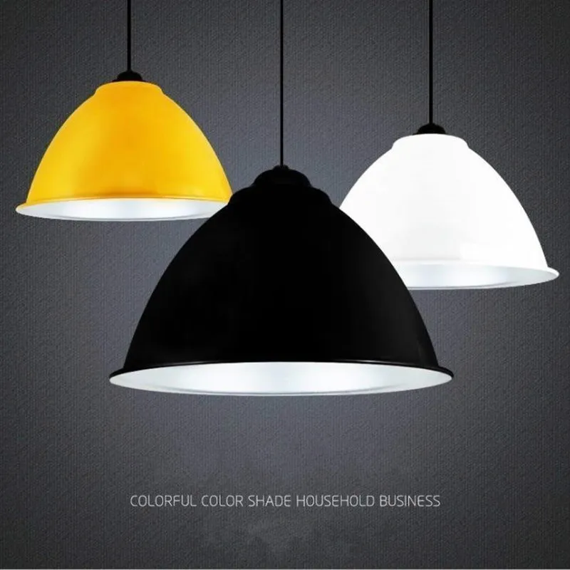 Lámpara colgante moderna de aluminio, accesorio de iluminación de 7 colores, 30cm de diámetro, para restaurante, bar y tienda